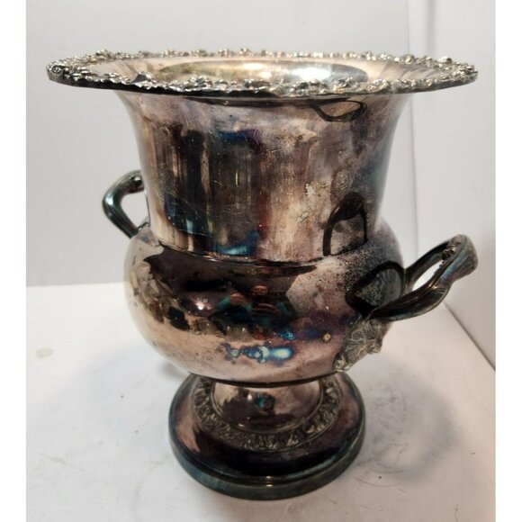Vintage Sheridan Victorian Silverplate Ice Champagne Wine Bucket Trophy Style - Picture 3 of 16